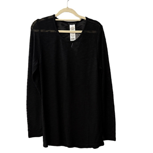 DCZ FASHION Long Sleeve transparent black sweater top NWT